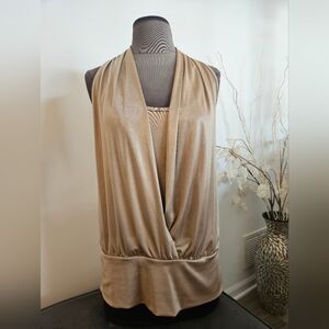 Shimmery beige/ gold halter